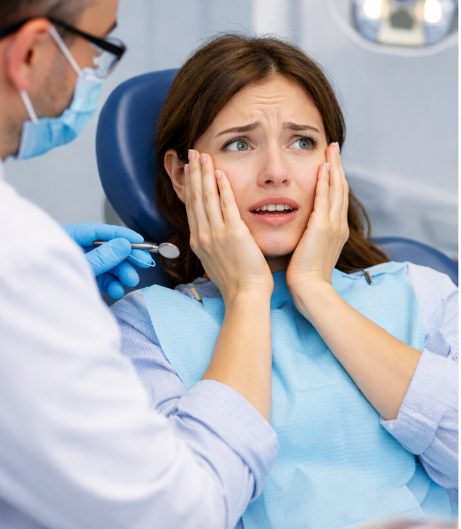 Before treatment image highlighting teeth discoloration and gaps