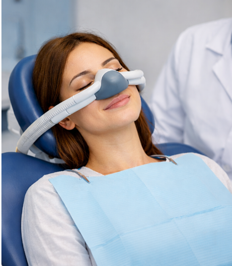 After treatment image showcasing whiter teeth and closed gaps